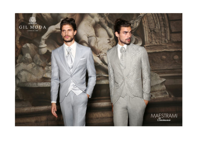 abiti da sposo chiari mezzo tight e coreano damascato gilmoda 2020